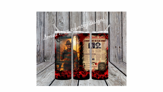 Freddy Kruger 20oz tumbler